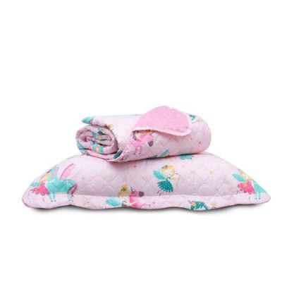 Kit Cobre Leito Infantil Com Porta Travesseiro Appel Unicórnio - Solteiro