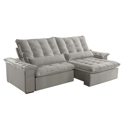 Sofá Victory Linho 02 Módulos De 80cm B25cm Meu Sofá Online A230 Linho Cinza