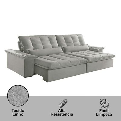 Sofá Victory Linho 02 Módulos De 80cm B25cm Meu Sofá Online A230 Linho Cinza