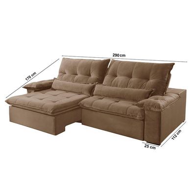 Sofá Nivus Veludo 02 Módulos De 120cm B25cm Meu Sofá Online B016 Veludo Marrom