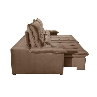 Sofá Nivus Veludo 02 Módulos De 120cm B25cm Meu Sofá Online B016 Veludo Marrom