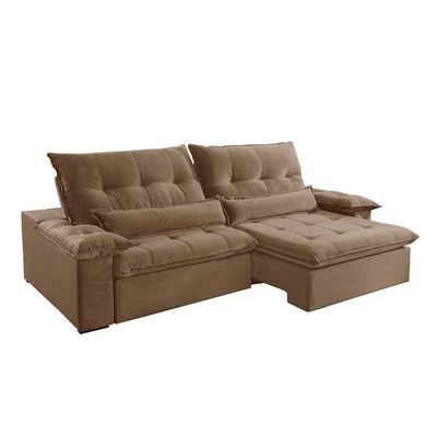 Sofá Nivus Veludo 02 Módulos De 120cm B25cm Meu Sofá Online B016 Veludo Marrom