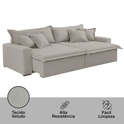 Sofá Montreal Veludo 2 Módulos De 90cm B25cm Meu Sofá Online B026 Veludo Prata