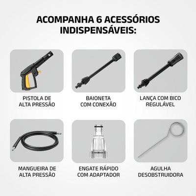Lavadora De Alta Pressão Aqua Power I Mondial 1400W LAP-01-GY 60hz 127V
