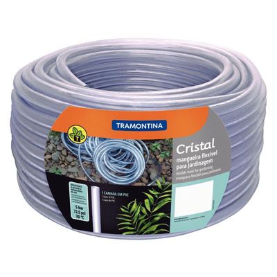 Mangueira Cristal Tramontina em PVC 1 Camada 50 Metros