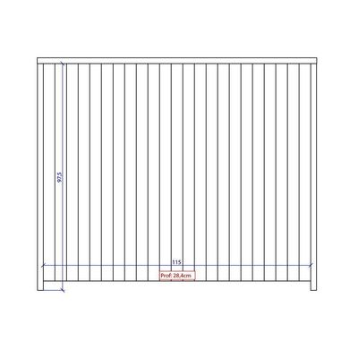 Balcão Ilha Ripado Milla Branco Mdf 120cm Carraro