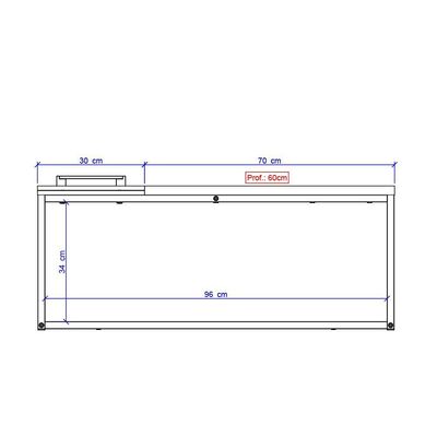 Mesa De Centro Com Bandeja Madeirada E Tubos Pretos Carraro