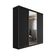 Guarda-Roupa Casal com 1 Espelho Geneve 100% MDF 3 PT 4 GV Preto