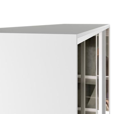 Guarda-Roupa Casal com Espelho Zermatt 100% MDF  3 PT 3 GV Branco