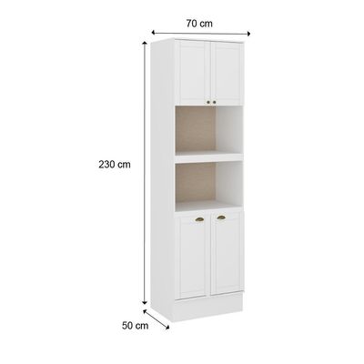 Torre Quente 2 Fornos Milla Branco Mdf 70cm Carraro