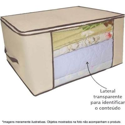 Caixa Organizador Guarda Roupa Flexivel Com Ziper Multiuso Compact Armario Chao Closets Dobravel