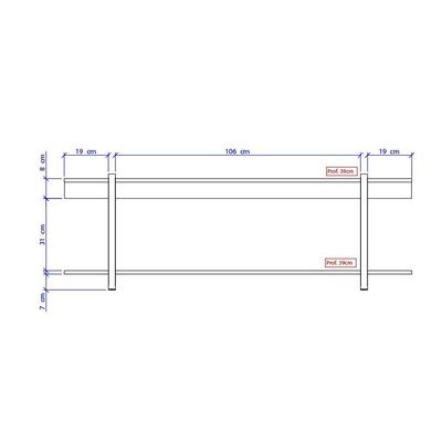 Rack Para Tv Habitat Preto E Tubos Pretos Carraro
