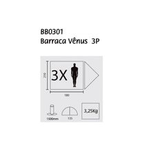 Barraca Guepardo Vênus Ultra 3 Pessoas 2500mm Coluna D\' Água