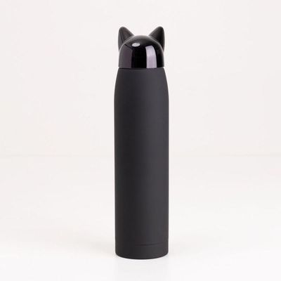 Garrafa Termica Com Alca Gato Preto