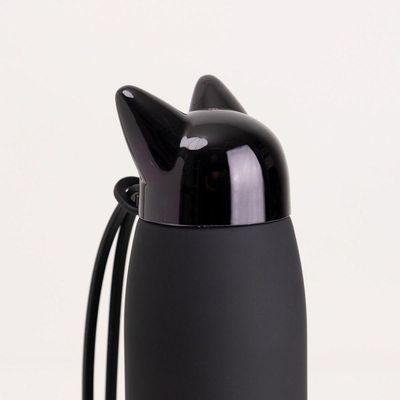 Garrafa Termica Com Alca Gato Preto