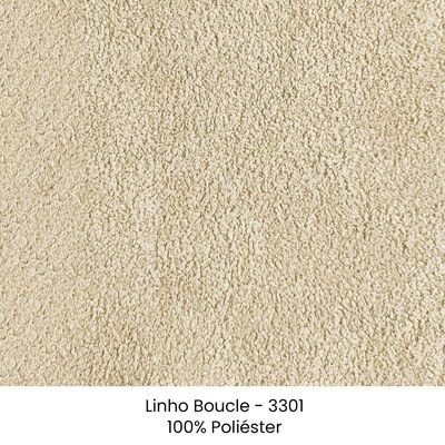 Sofa Nori 3 Lugares Pes De Ferro 200cm Linho Boucle 3301 Ezz 3301
