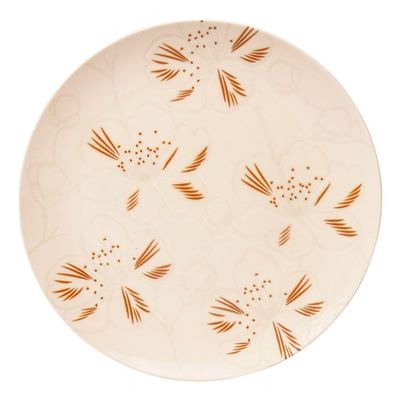 Jogo De Pratos Rasos Em Cerâmica Unni Com 6 Peças 26cm Oxford Orquídea
