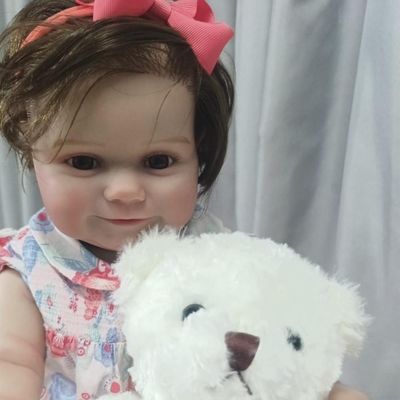 Bebê Reborn Menina Realista Artesanal Corpo De Vinil De Silicone Macio