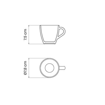 Xícara Cappuccino Tramontina Paola HS em Porcelana 200 ml