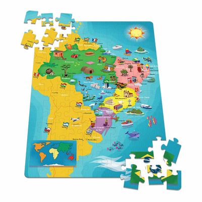 Quebra-Cabeça Toyster Mapa do Brasil com 100 Peças