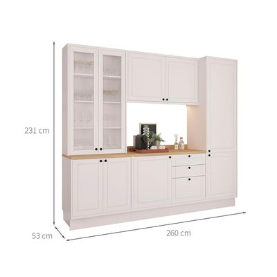 Cozinha Compacta Évora 10 PT Branco Ártico