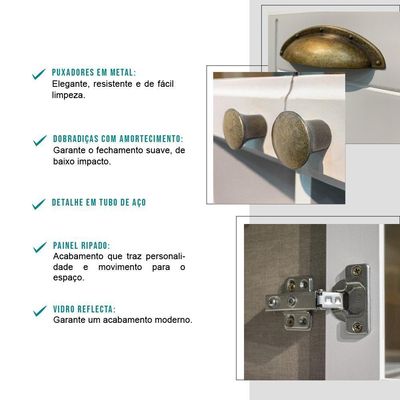 Cozinha Completa Milla Pop 100% Mdf Armário E Balcão Branco Carraro