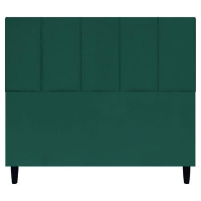 Cabeceira Decorativa Classic Para Cama De Casal 140 Cm Suede Verde Suede