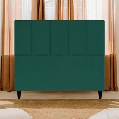Cabeceira Decorativa Classic Para Cama De Casal 140 Cm Suede Verde Suede
