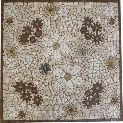 Mandala Mosaico Floral Tapete Jardim Florido Tamanho 120cm