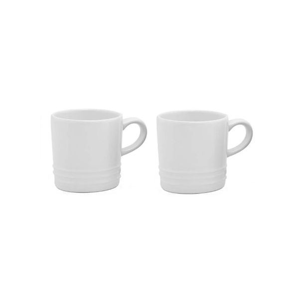 JOGO 2 CANECAS LE CREUSET CAPPUCCINO 200ML BRANCO