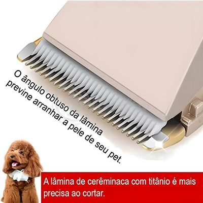 Máquina De Tosa Para Cães Ebai Dourada Com Pente Lixa E Cortador De Unhas