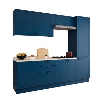 Cozinha Compacta Évora com Tampo para Cooktop 8 PT 3 GV Azul Órion