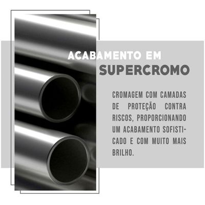Estante de Nicho Baixa Branca Tubos Cromados
