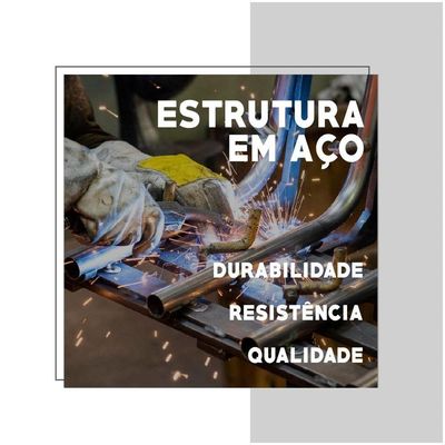 Estante de Nicho Baixa Branca Tubos Cromados