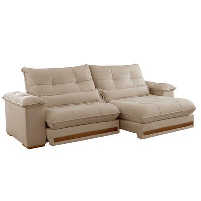 Sofá Dubai Linho 02 Módulos De 90 Cm B25 Cm Meu Sofá Online A226 Linho Bege