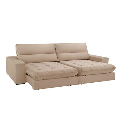 Sofá Aspem Linho 02 Módulos De 120cm B25cm Meu Sofá Online A226 Linho Bege