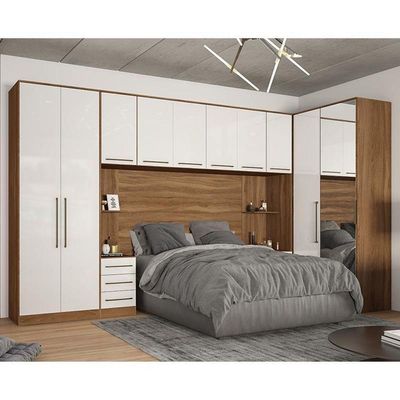 Quarto Modulado Casal Irlanda Composição 4 Amêndola-branco - Demartêz Amêndola-branco