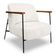 Kit 2 Poltronas Decorativa Eros Linho Bouclê Com Base De Ferro Preto SSX Multicoisas Bege