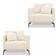 Kit 2 Poltronas Decorativa Livorno Linho Com Pés Em Aço SSX Multicoisas Perola