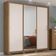 Guarda Roupa Casal 3 Portas Com Espelho E 2 Gavetas Residence Amêndola Touch-off White