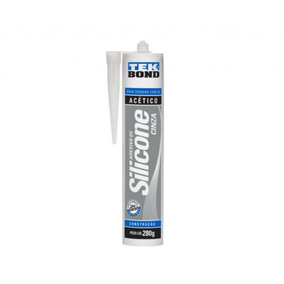 Silicone Tekbond Acetico Cinza 280G c/6pcs