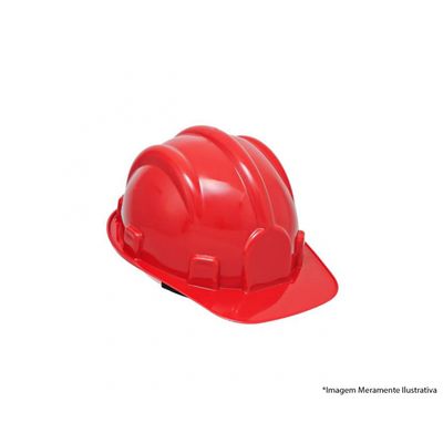 Capacete Seguranca Aba Frontal Vermelho
