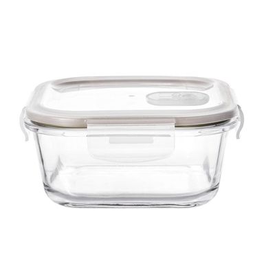 Pote Hermético Quadrado Em Vidro 320ml 58x12x12cm