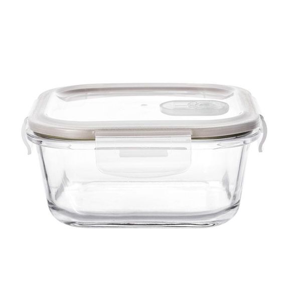 Pote Hermético Quadrado Em Vidro 320ml 58x12x12cm