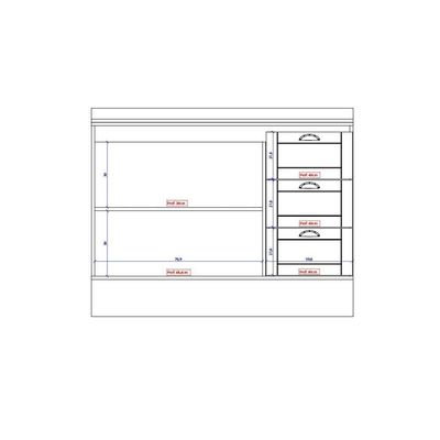 Balcão Milla Mdf 2 Portas 3 Gavetas Branco 120cm Carraro