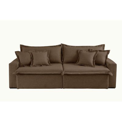 Sofá Montreal Veludo 02 Módulos 80cm B25cm Meu Sofá Online B016 Veludo Marrom