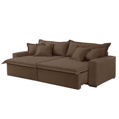 Sofá Montreal Veludo 02 Módulos 80cm B25cm Meu Sofá Online B016 Veludo Marrom