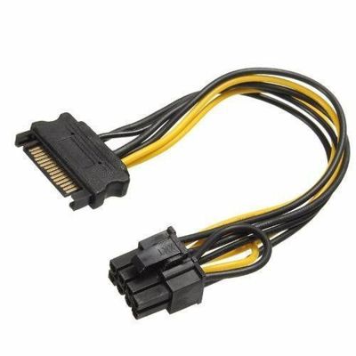 Cabo Adaptador Sata Pic-Ex 8 Pinos 2+6 Riser Placa De Video