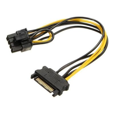 Cabo Adaptador Sata Pic-Ex 8 Pinos 2+6 Riser Placa De Video