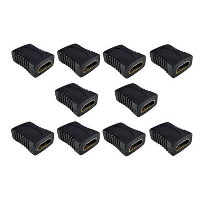 Kit Adaptador Emenda Hdmi Fêmea 10 Peças